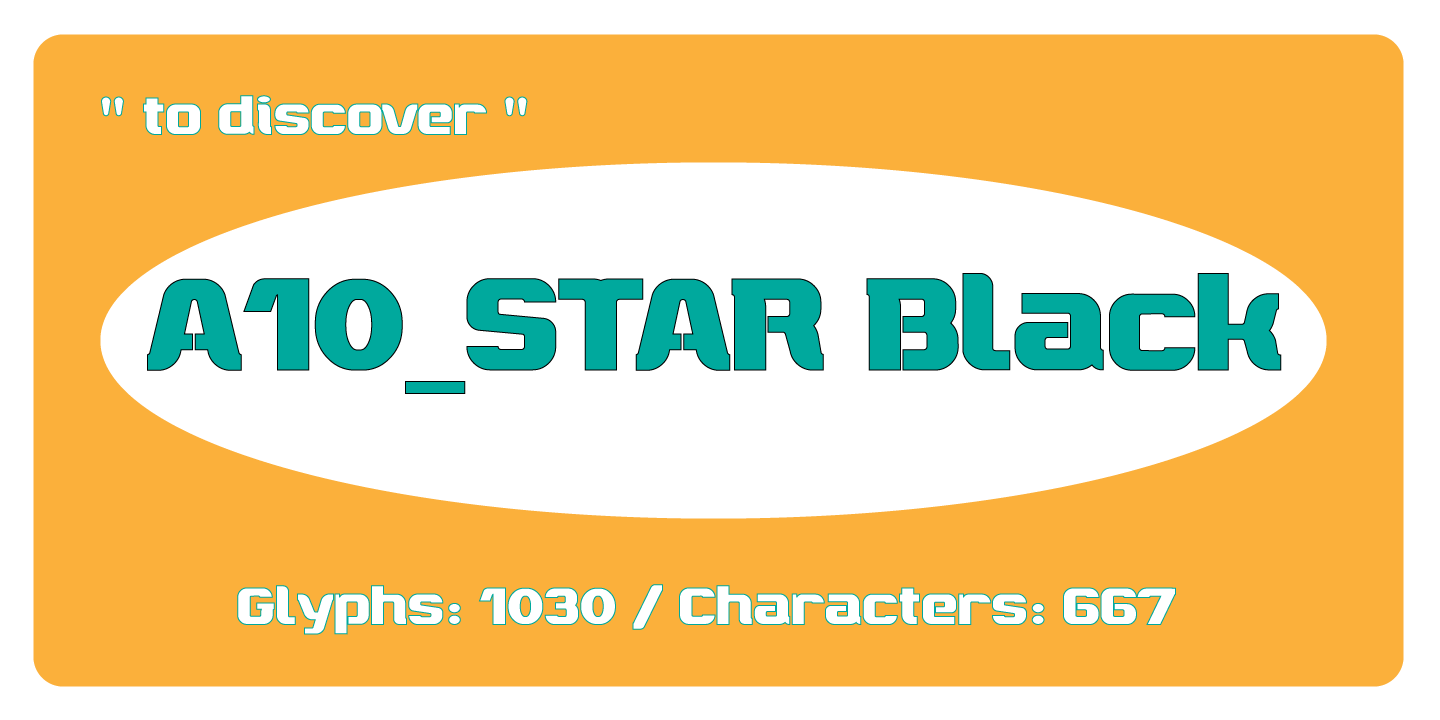 Example font A10 STAR Black #4